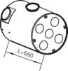 DINEX 80403 Middle-/End Silencer